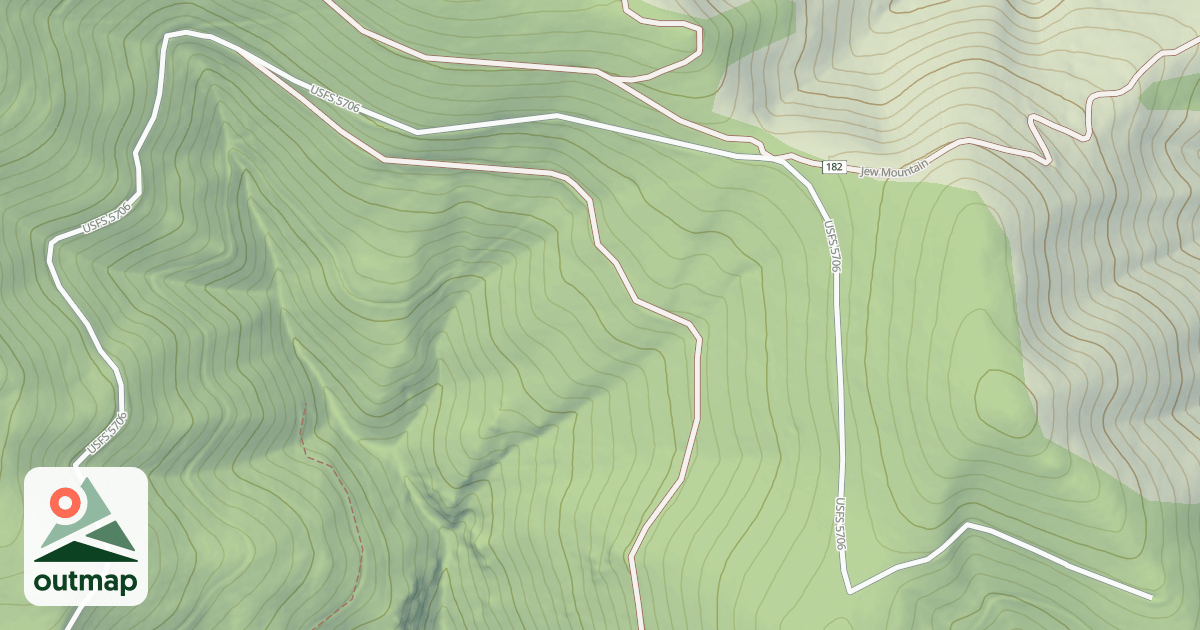 Map of (FDR) JEW MOUNTAIN
