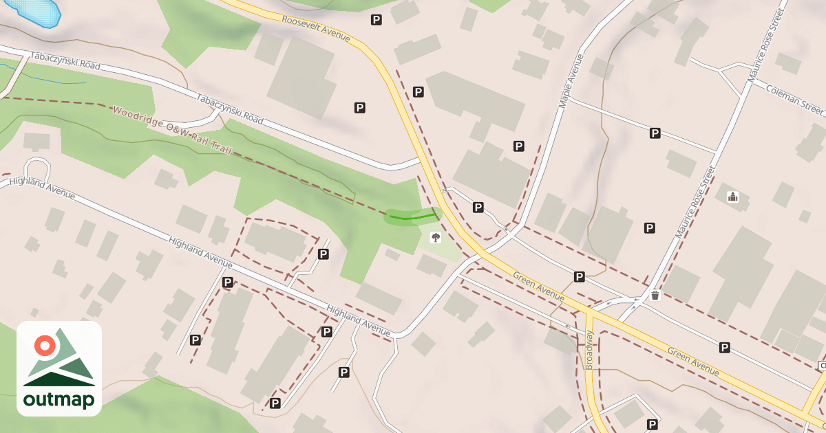 Map of Woodridge O&W Rail Trail