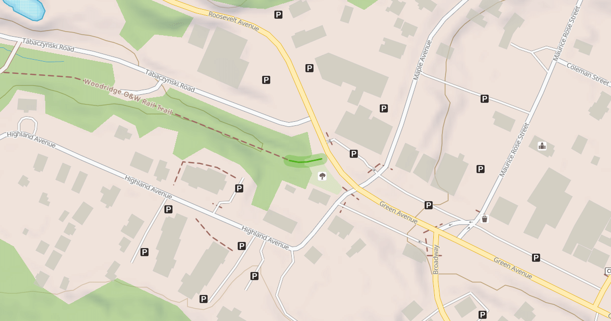 Map preview of Woodridge O&W Rail Trail