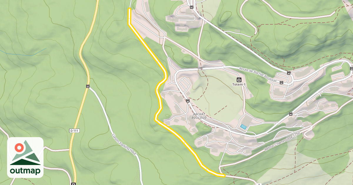 Map of Retour Chamrousse 1750