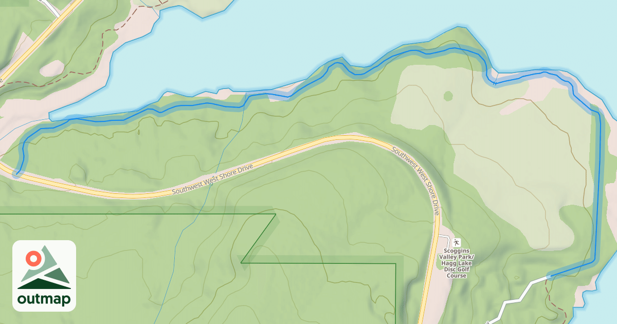 Map of Hagg Lake Trail Section H