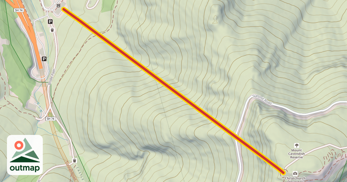 Map of Christchurch Gondola