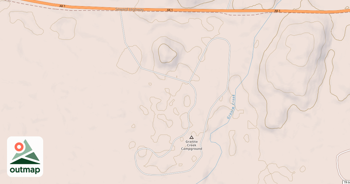 Map of GRANITE CREEK CAMPGROUND RD