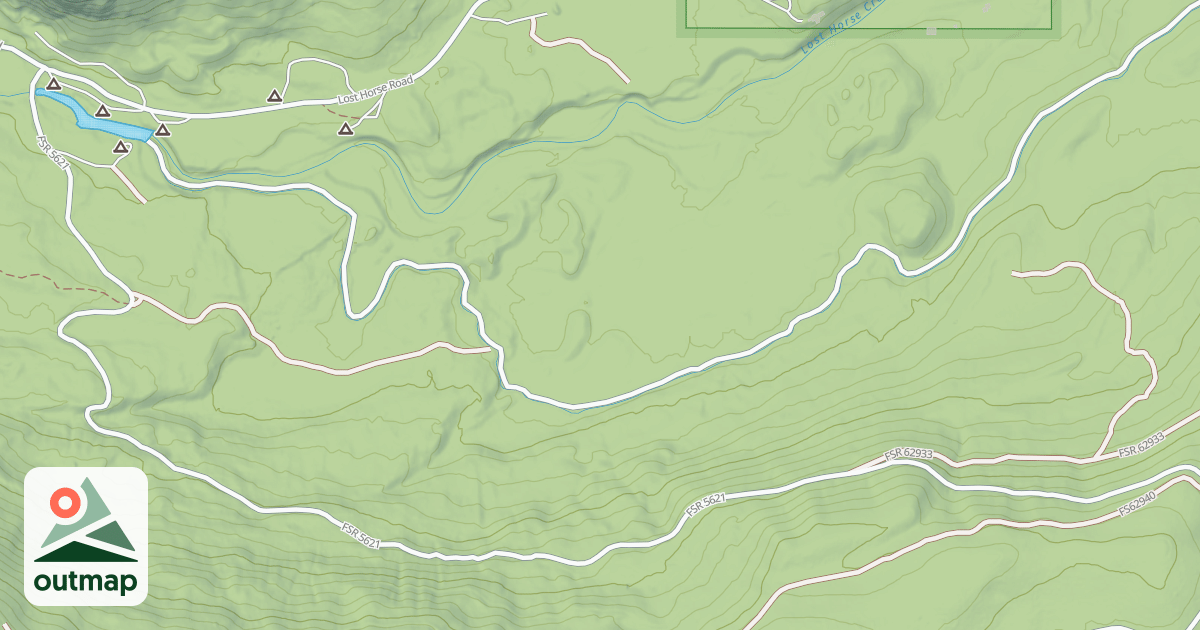 Map of (FDR) LICK CREEK