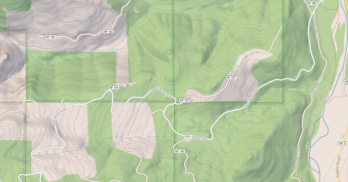 Map preview of BEAR BONES ROAD