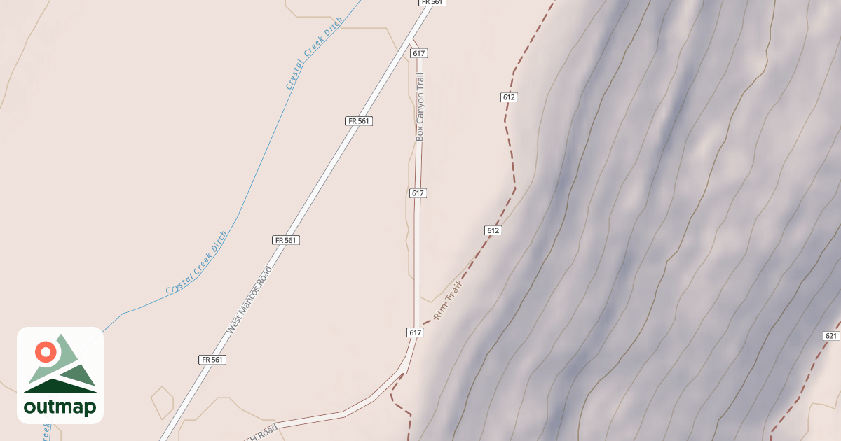 Map of Box Canyon