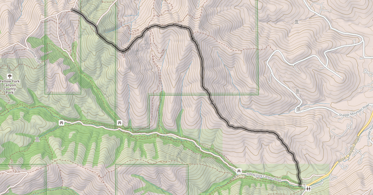 Map preview of Yellow Fork Ridge North