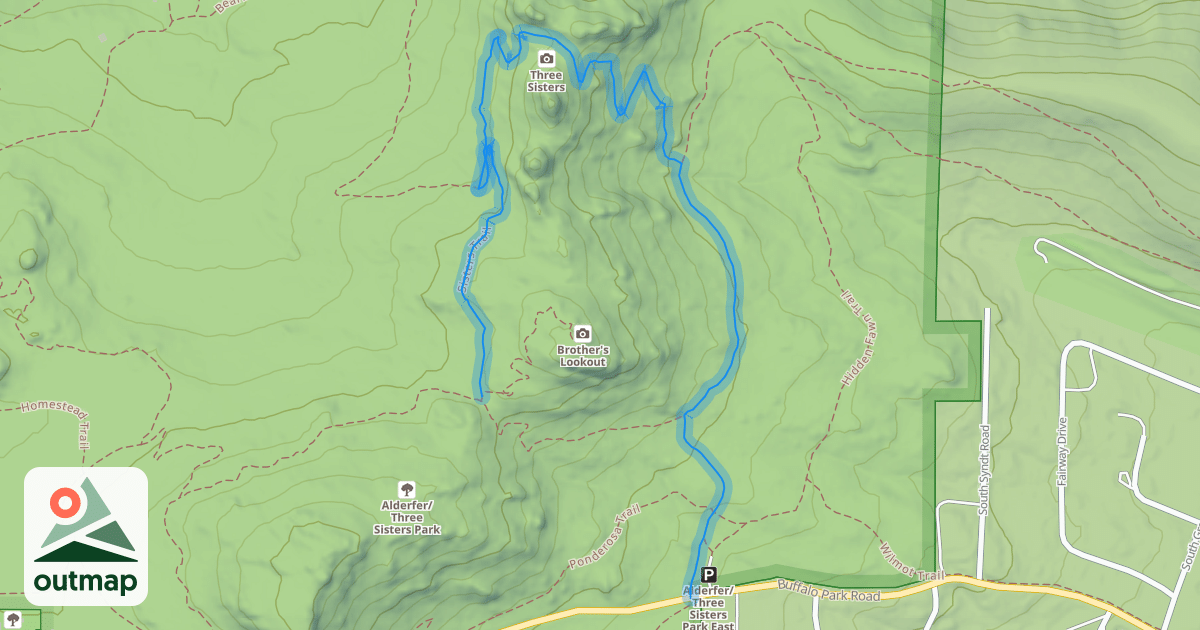 Map of Sisters Trail
