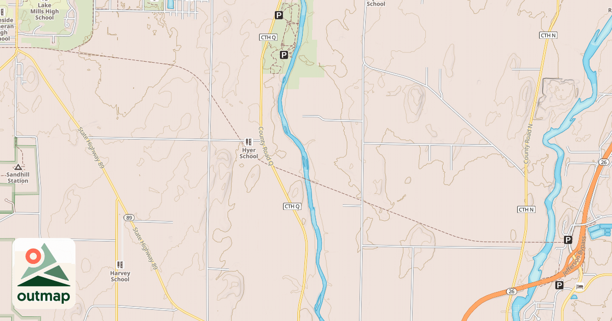 Map of Glacial Drumlin State Trail