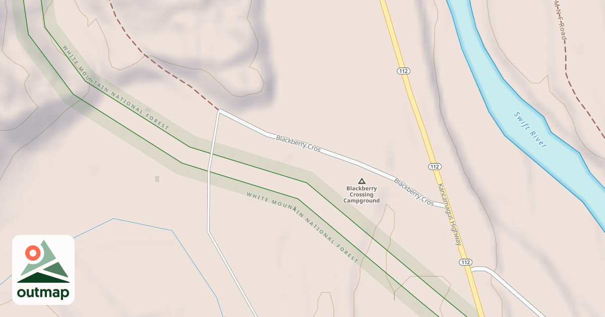 Map of BLACKBERRY CROSSING CAMPGROUND