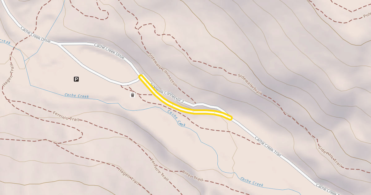 Map preview of Cache Creek Trail