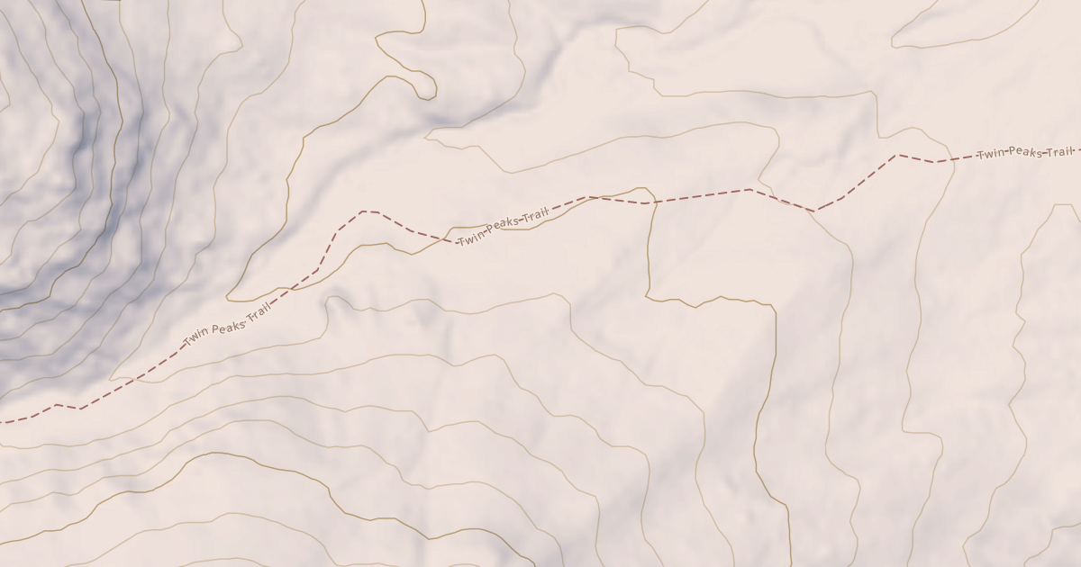 Map preview of Twin Peaks Trail