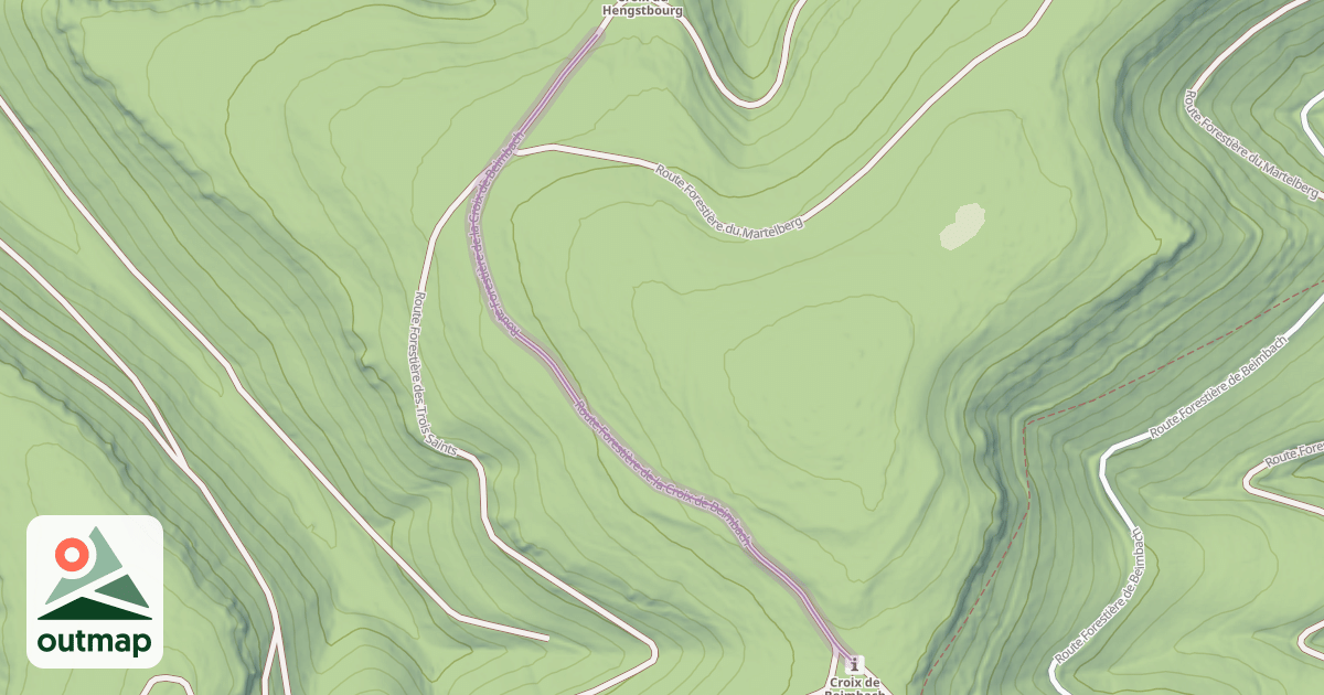 Map of Route Forestière de la Croix de Beimbach