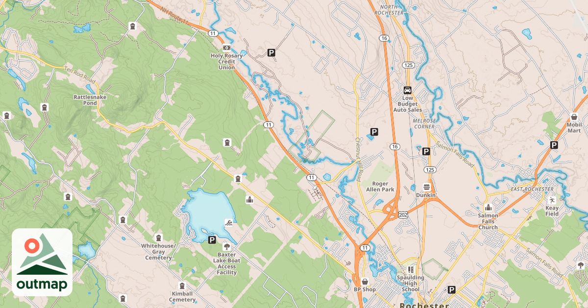 Map of Farmington Rec. Rail Trail