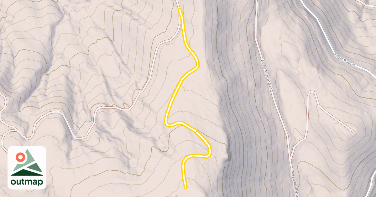 Map of Forest Road 4100-126