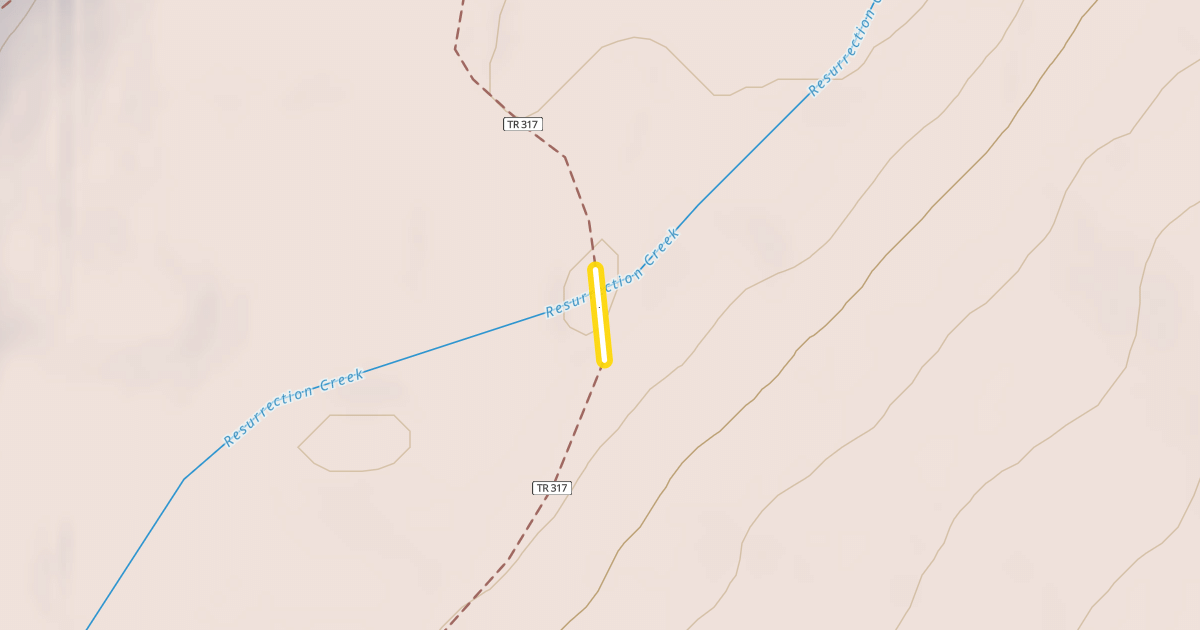Map preview of Resurrection Pass Trail