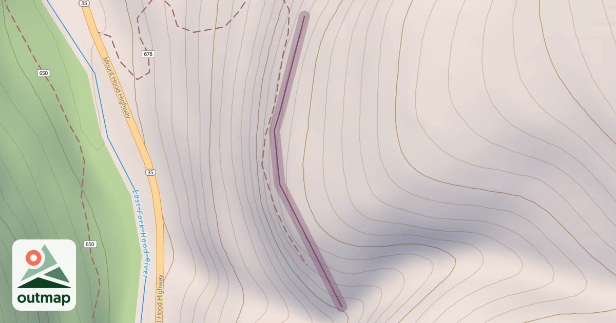 Map of Klinger Spring climbing wall