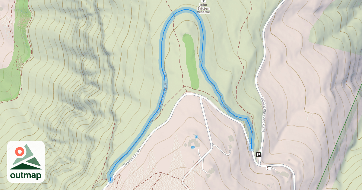 Map of John Britten Spur Track