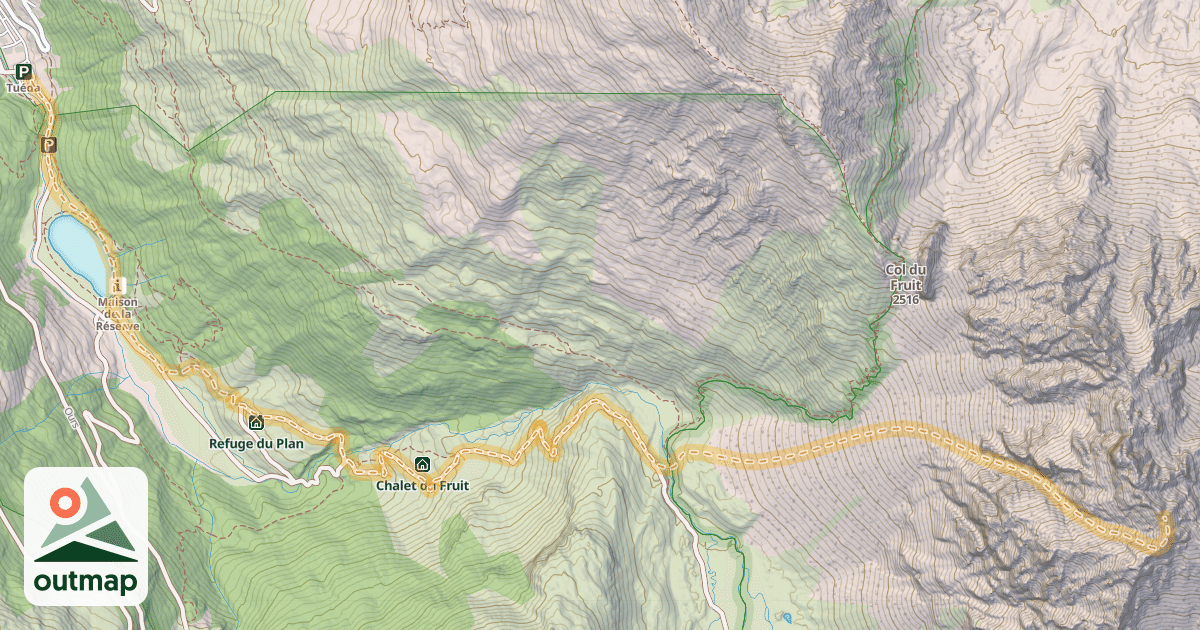 Map of Aiguille du Fruit — Méribel-Mottaret