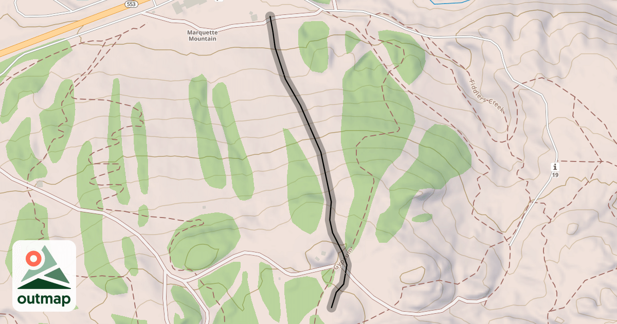 Map of Cliffs Ridge