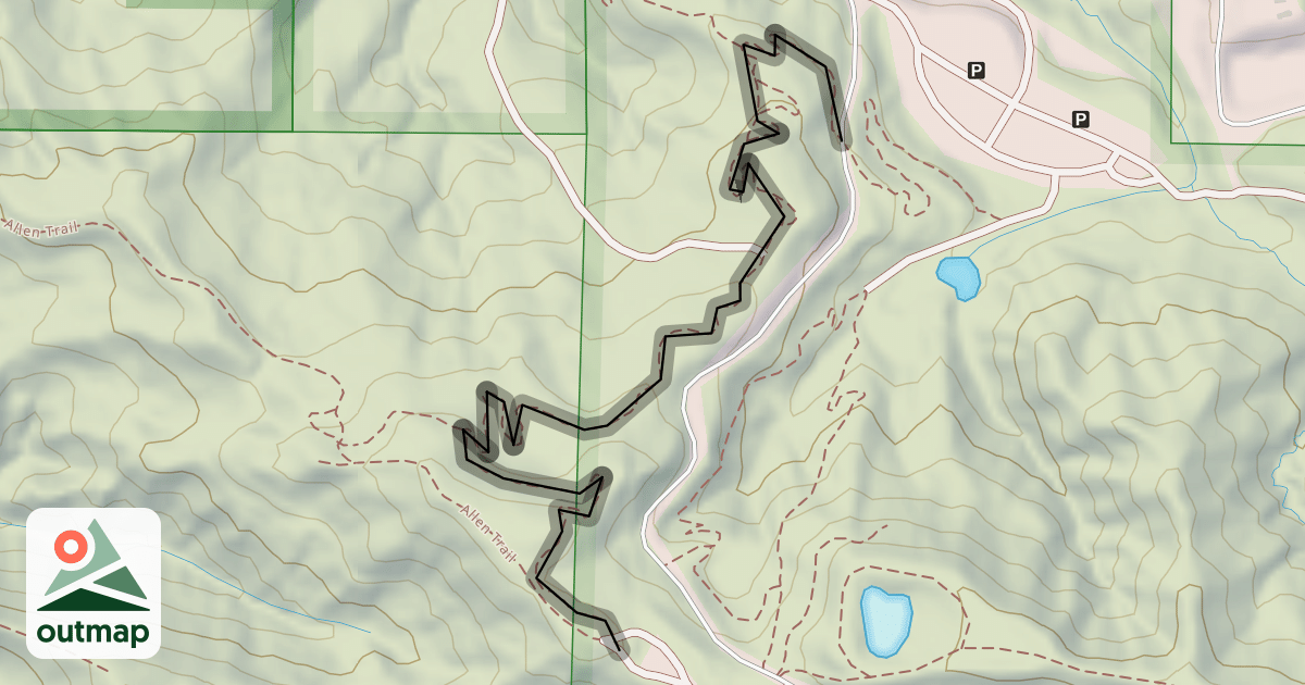 Map of Keely Downhill Trail