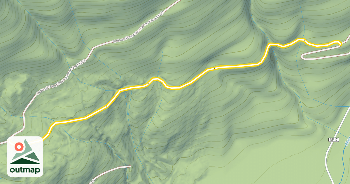Map of National Forest Development Road 1720
