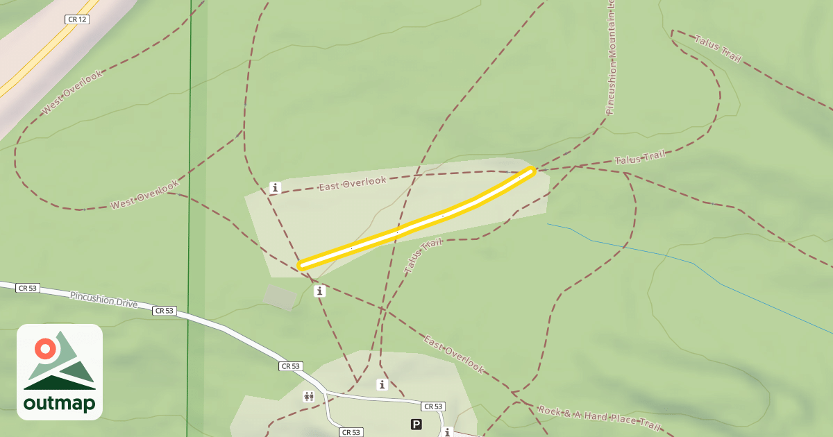 Map of Pincushion Mountain Loop