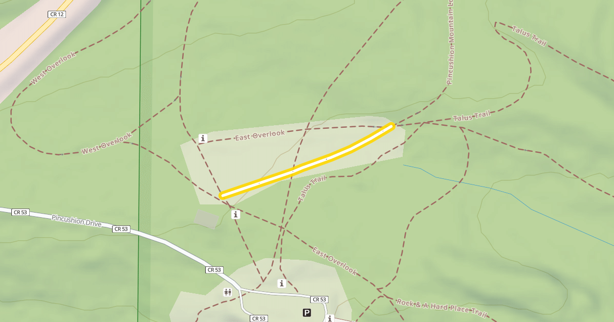 Map preview of Pincushion Mountain Loop