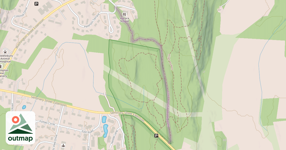 Map of Trail Around Middlebury