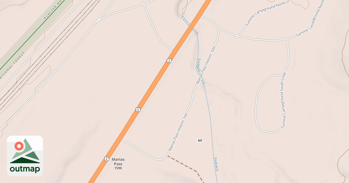 Map of MARIAS PASS HISTORIC SITE