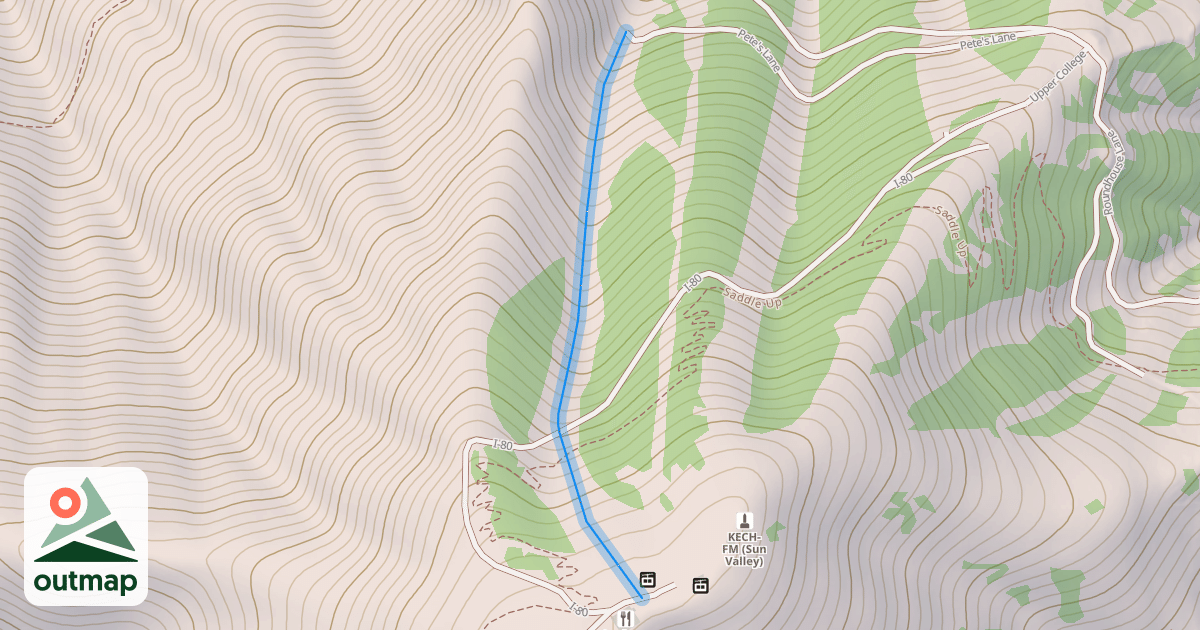 Map of Warm Springs Face