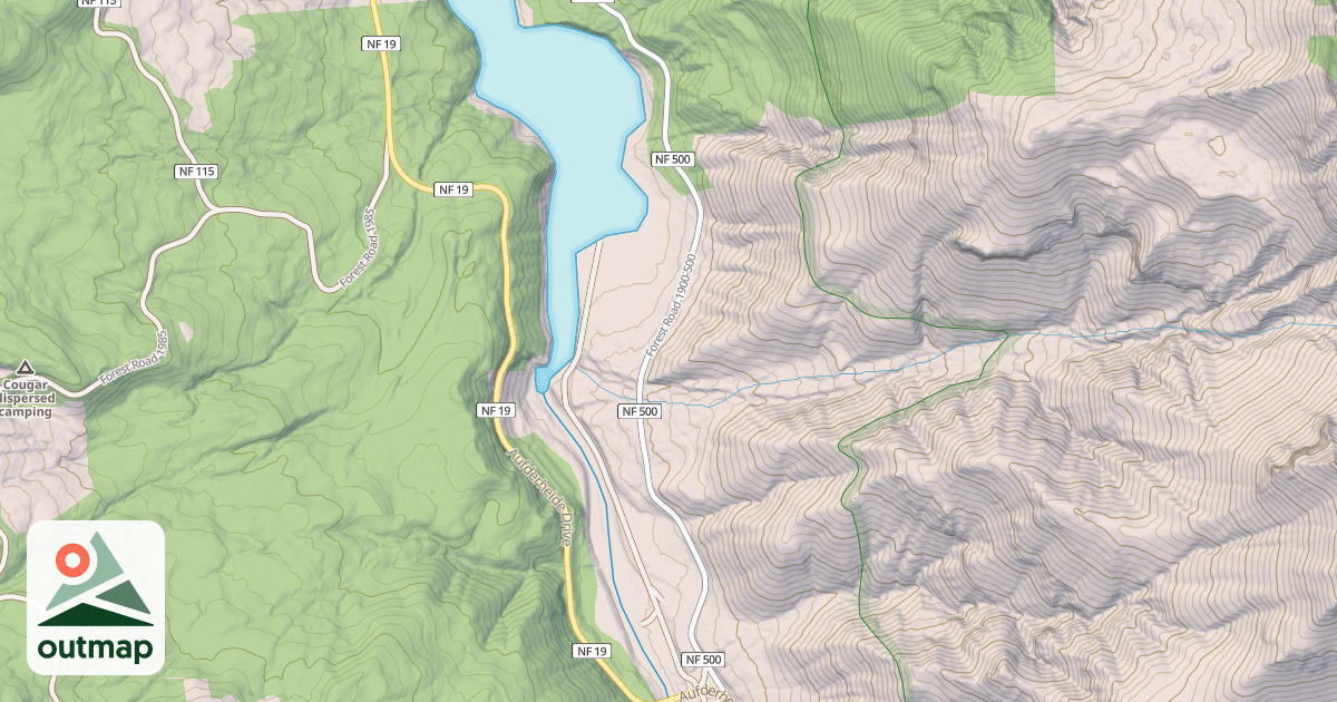 Map of EAST SIDE COUGAR RESERVOIR