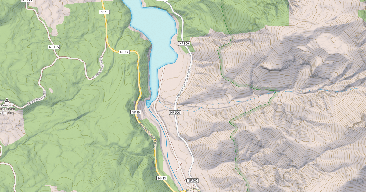 Map preview of EAST SIDE COUGAR RESERVOIR