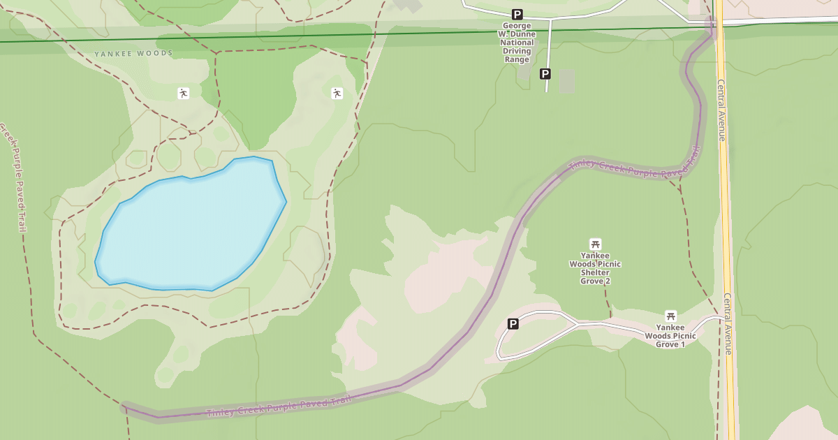 Map preview of Tinley Creek Purple Paved Trail
