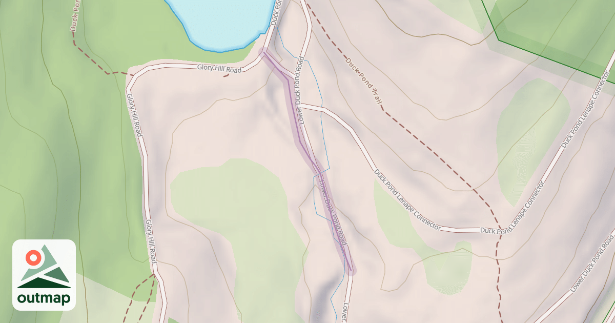 Map of Lower Duck Pond Road