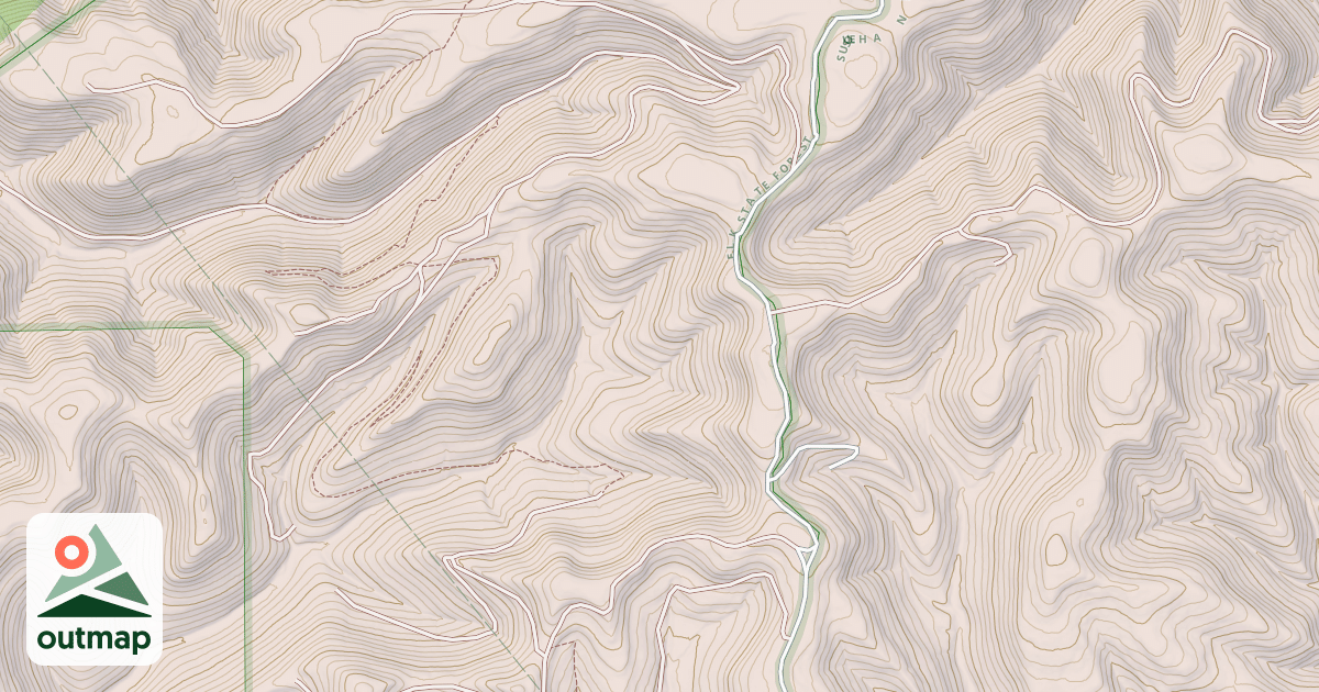 Map of Elk State Forest Snowmobile Trails