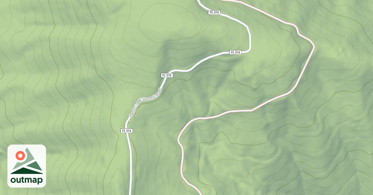 Map of HARRIS CREEK SUMMIT