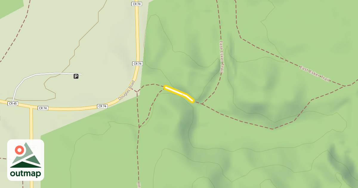Map of East Esker Trail