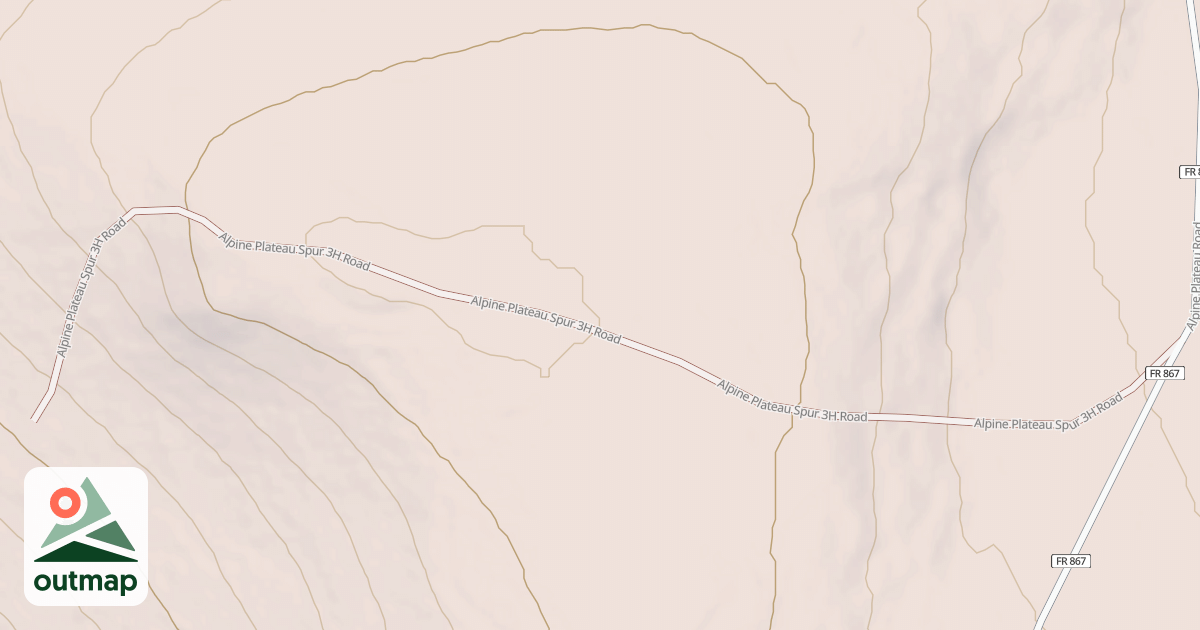 Map of ALPINE PLATEAU SPUR 3H