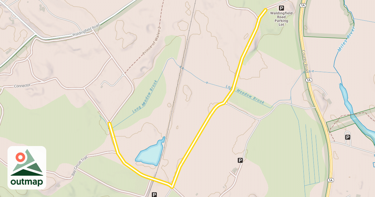 Map of HQ intersection to east side parking lots