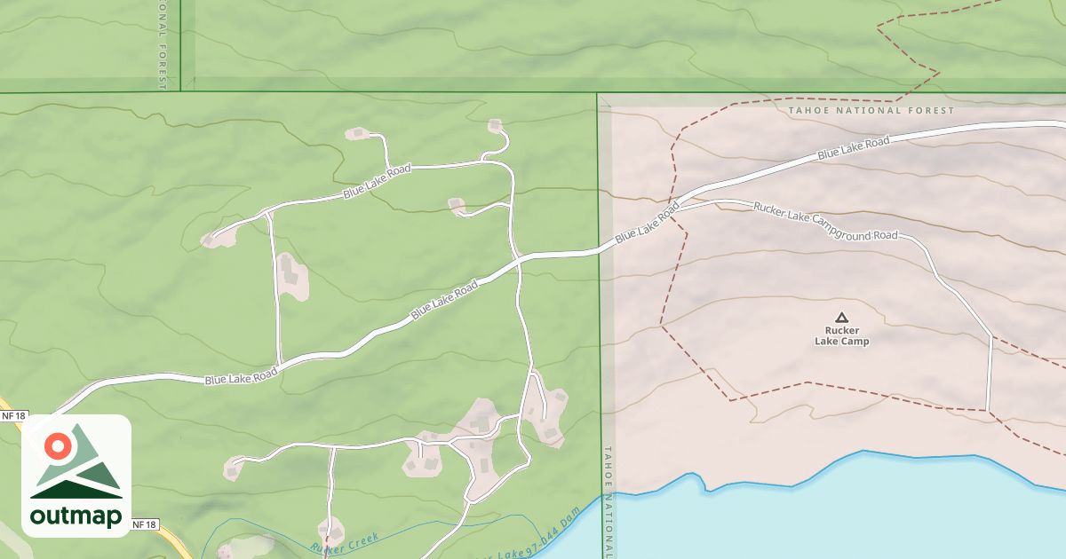 Map of BLUE LAKE