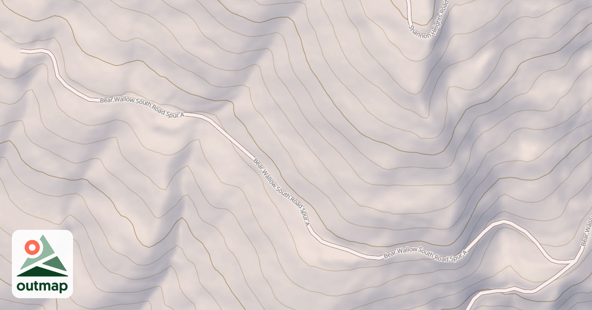 Map of BEAR WALLOW SOUTH SPUR A