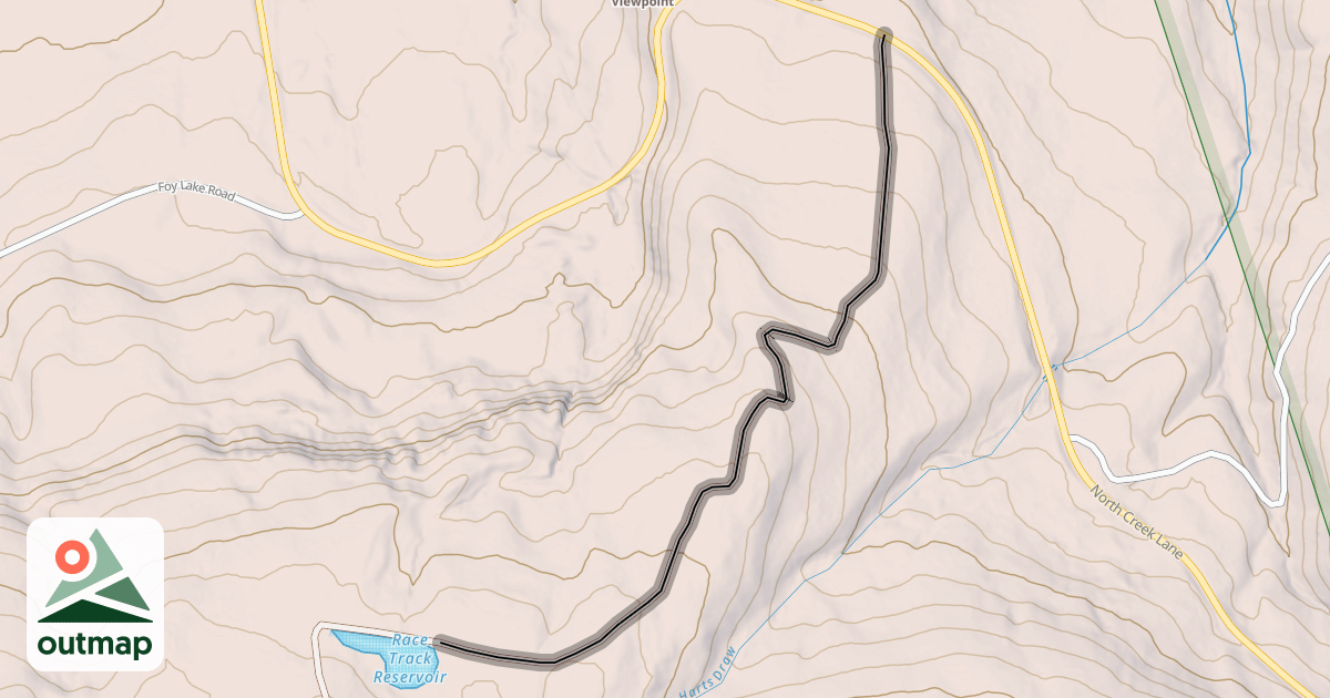 Map of Racetrack Reservoir Road