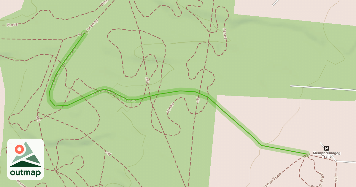 Map of Parking to Larry's Loop