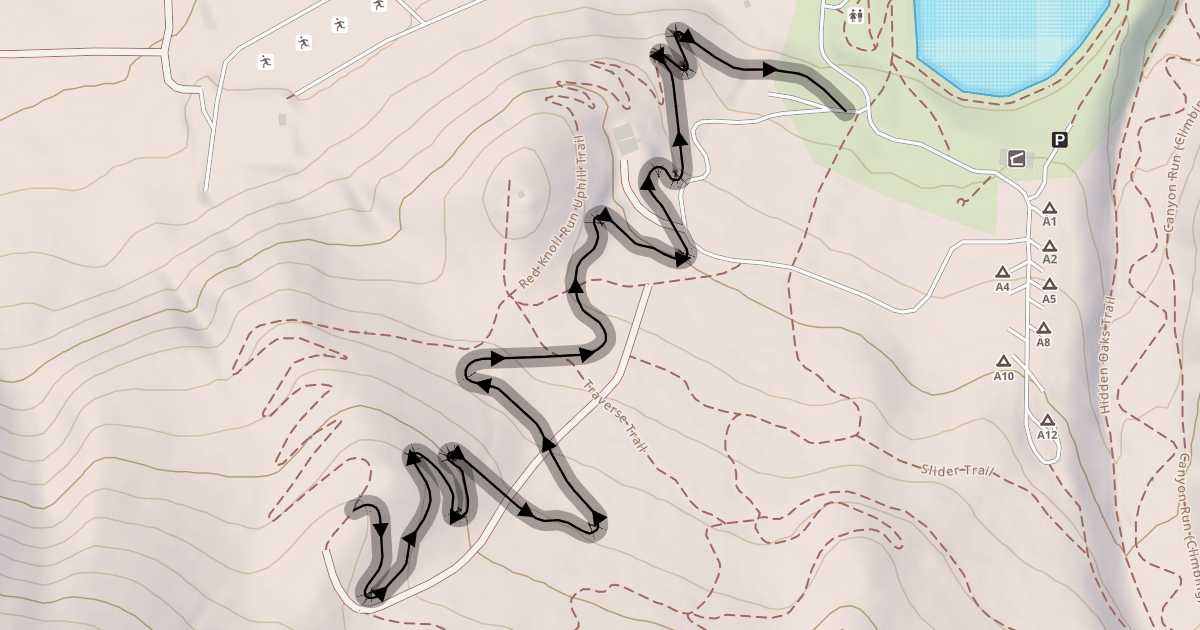 Map preview of Red Knoll Run Downhill Trail