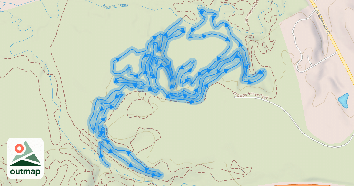 Map of Browns Creek Trail