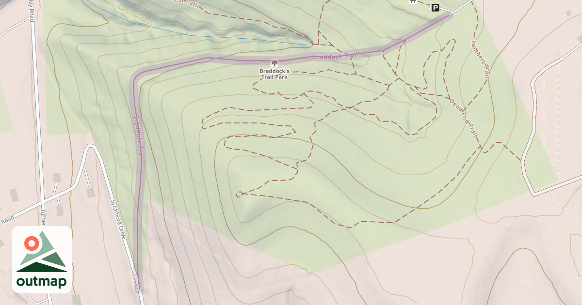 Map of Braddock Trail