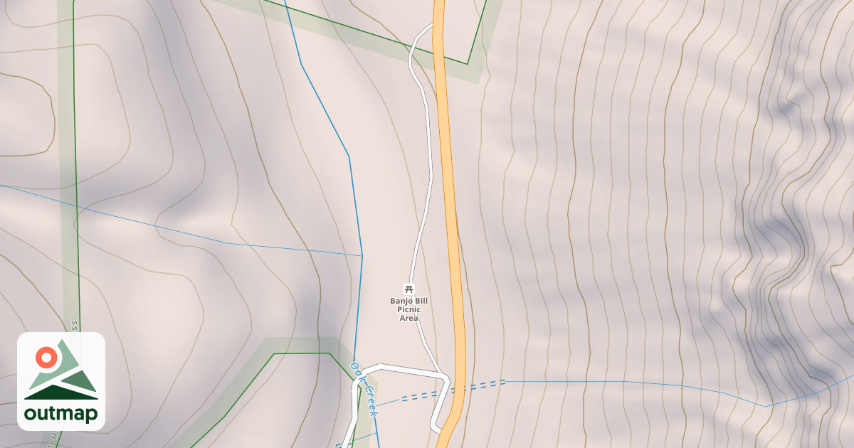 Map of BANJO BILL CAMPGROUND