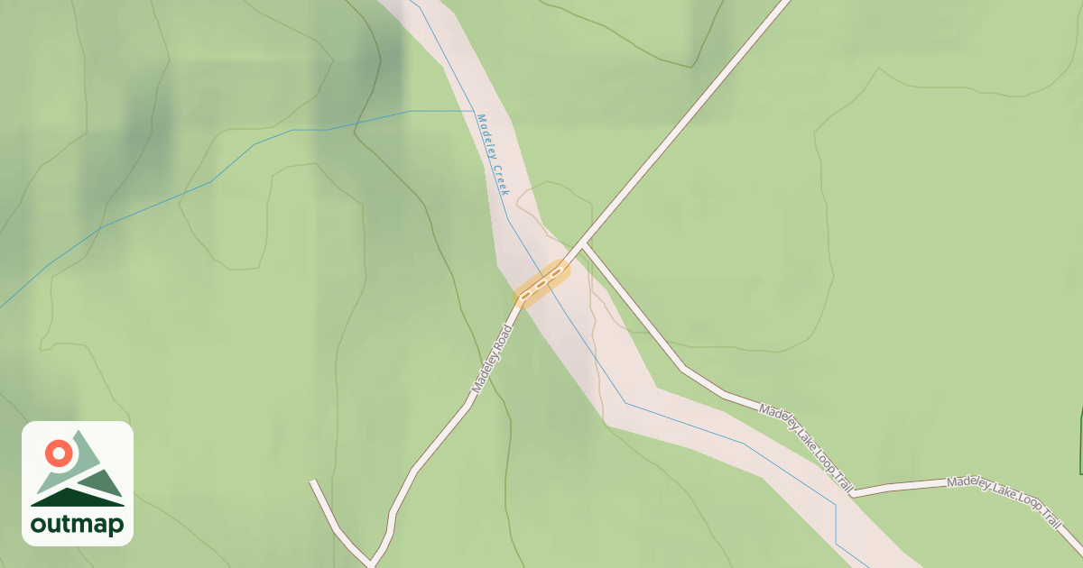 Map of Madeley Lake Forest Service Road
