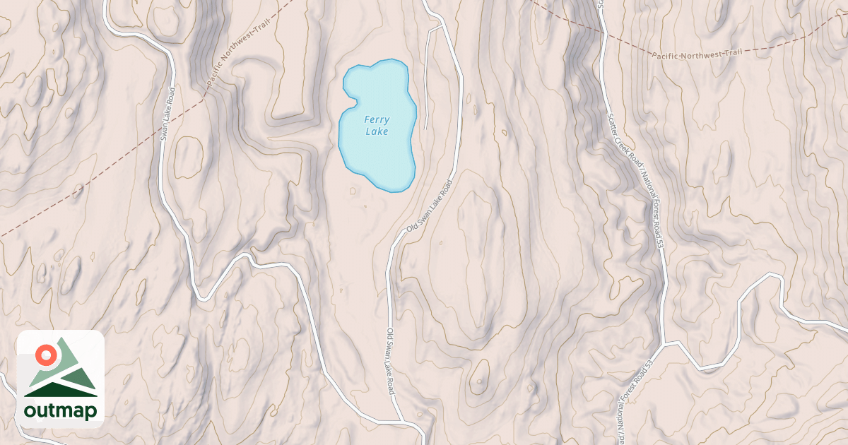 Map of OLD SWAN LAKE ROAD